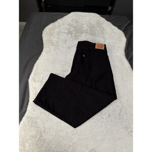 Levis Workwear Fit Jeans‎ Mens 44x30 Black Straight Leg Denim Pants Stretch